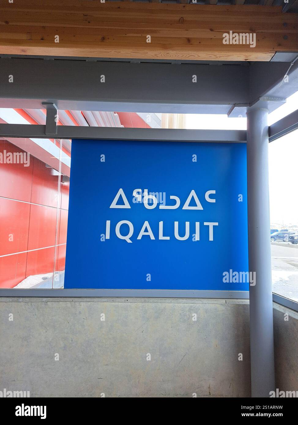 Welcomesign Inuktitut Bilingual welcome to Iqaluit sign in English and Inuktitut at Iqaluit ...