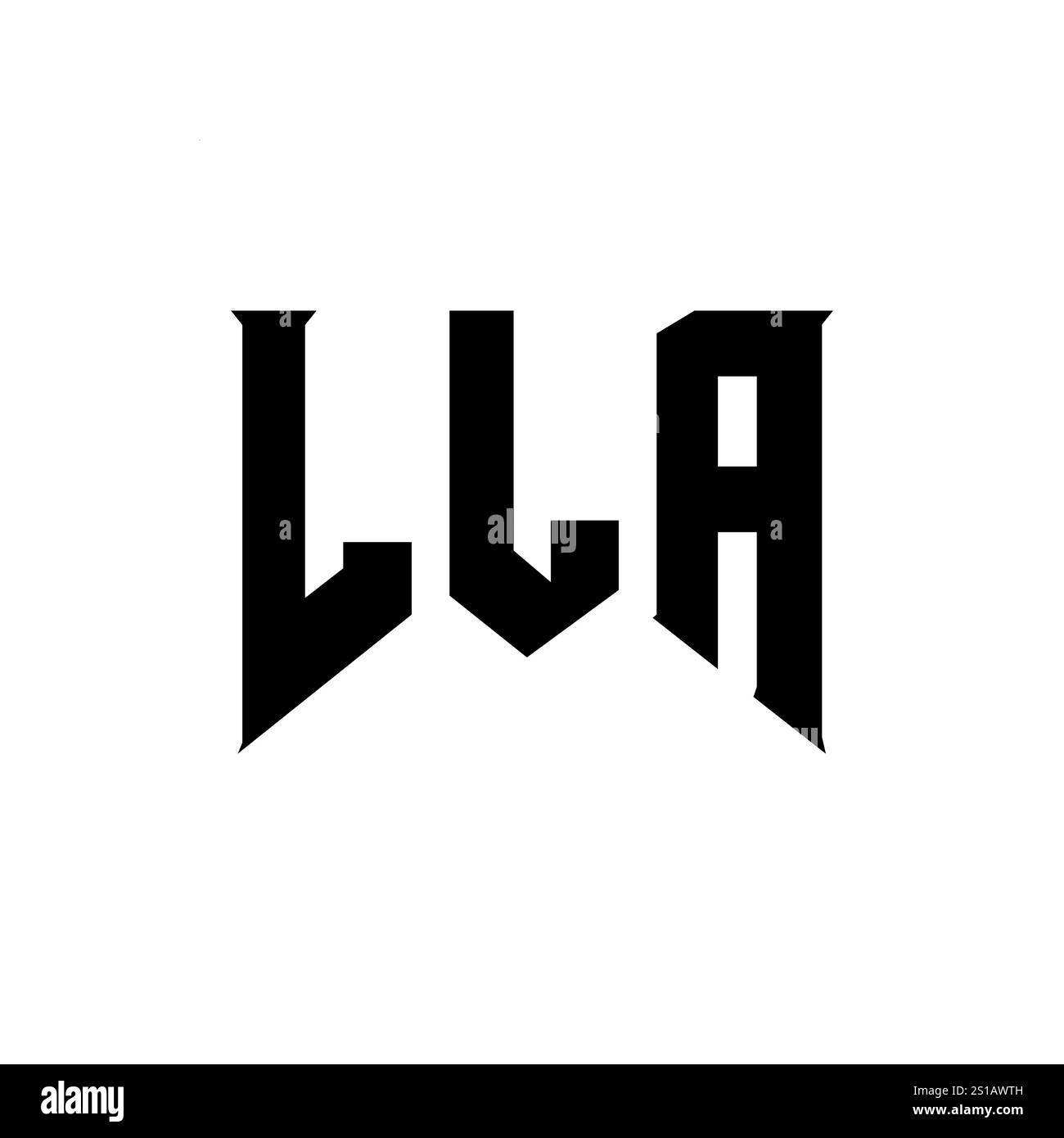 LLA letter logo design for technology company LLA logo design black