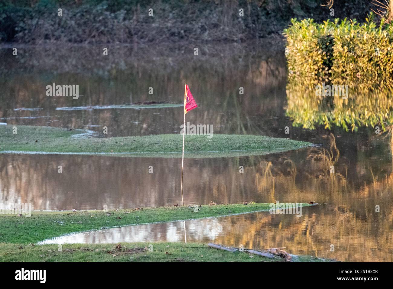 Northenden Golf Club Which Has Been Completly Submerged In Water And 