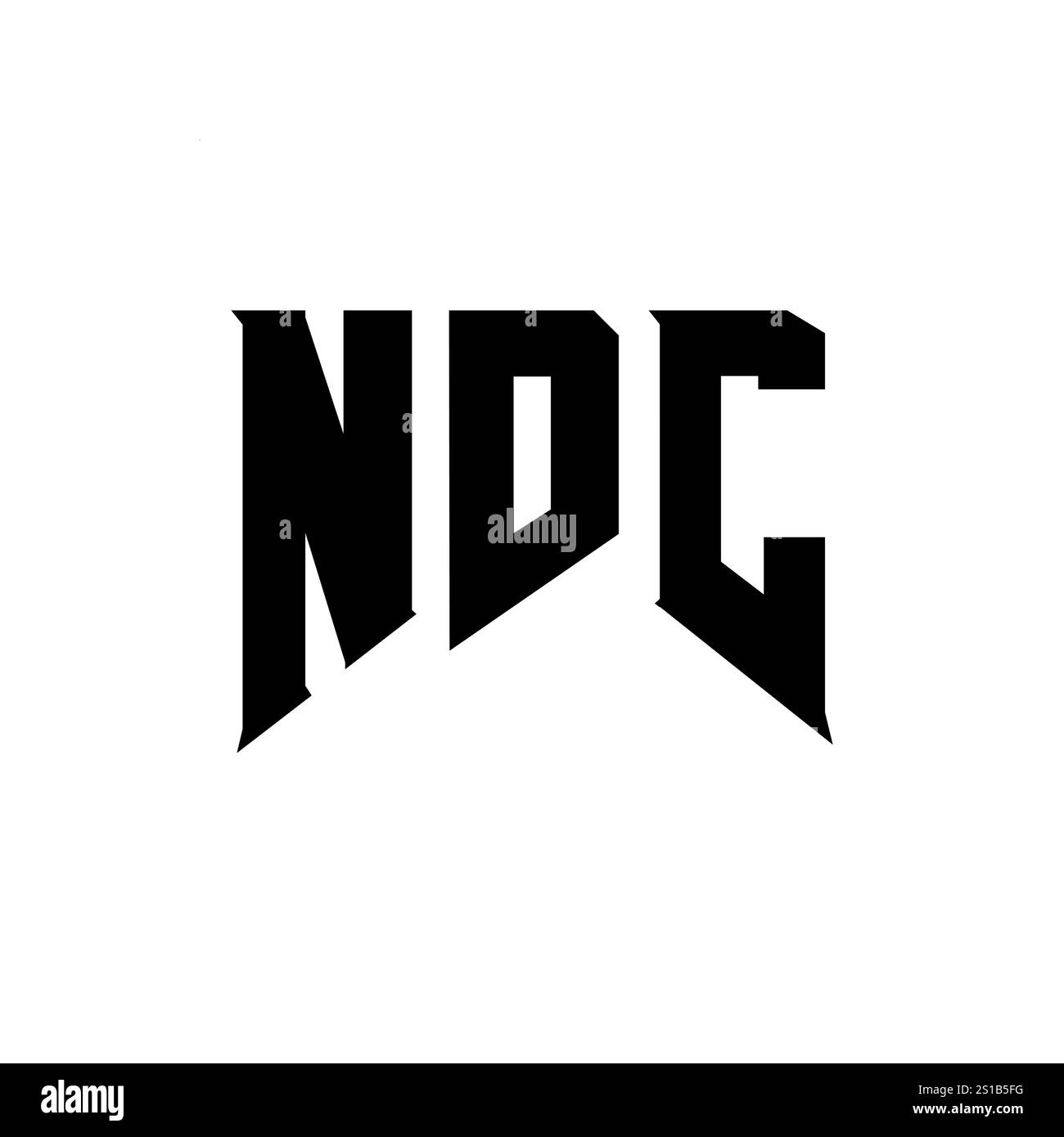 NDC Letter Logo Design For Technology Company NDC Logo Design Black 