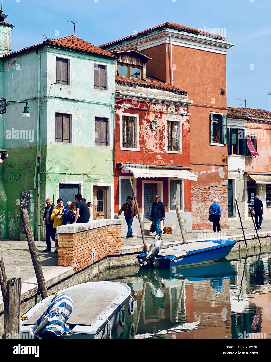 Burano, Murano Islands in Italy - Smartphone Captured Stock Image