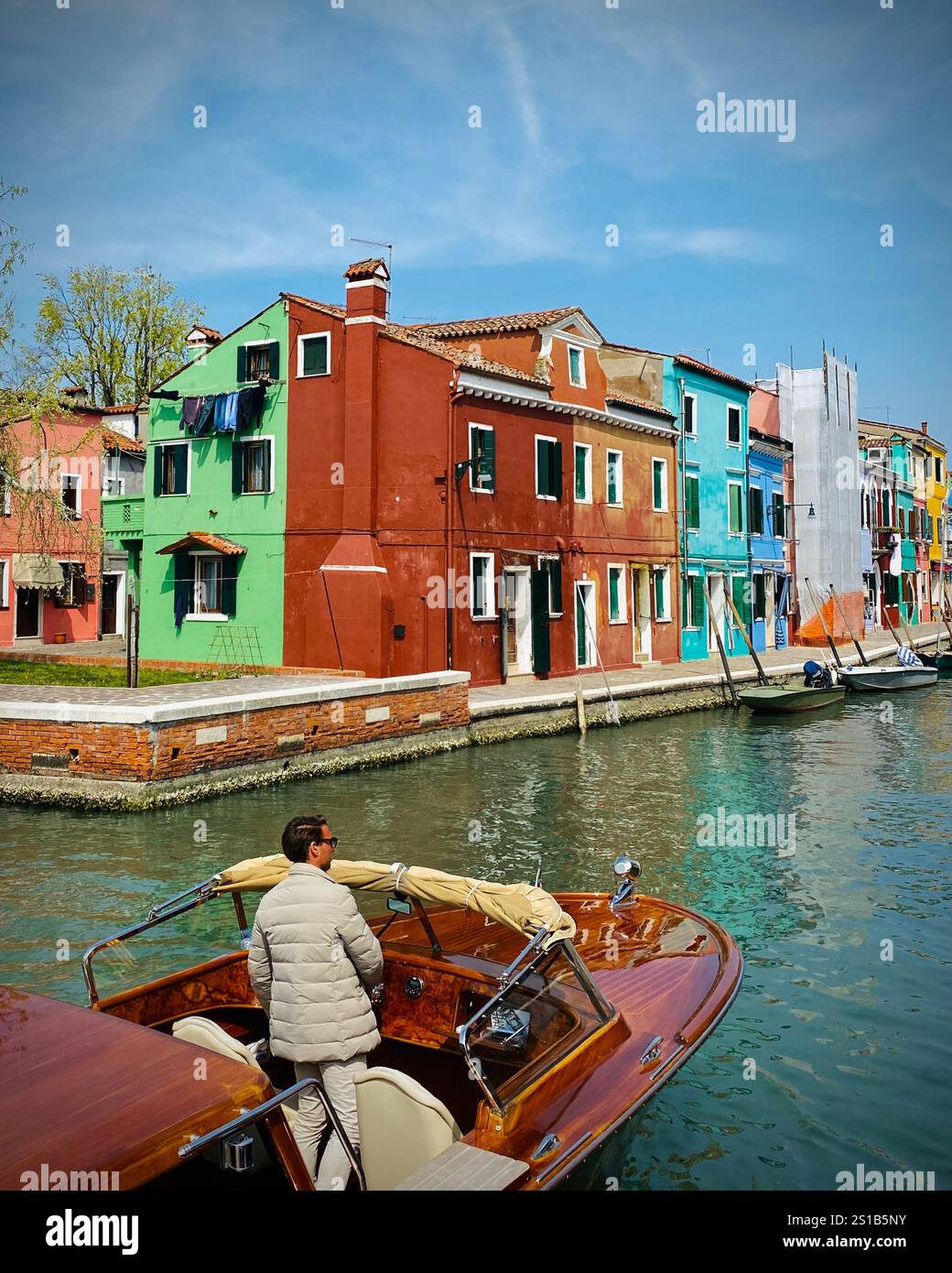 Burano, Murano Islands in Italy - Smartphone Captured Stock Image