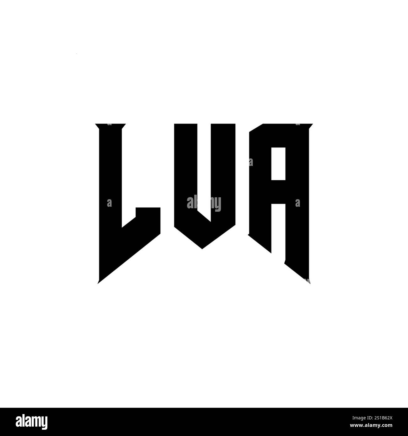 LUA letter logo design for technology company. LUA logo design black ...