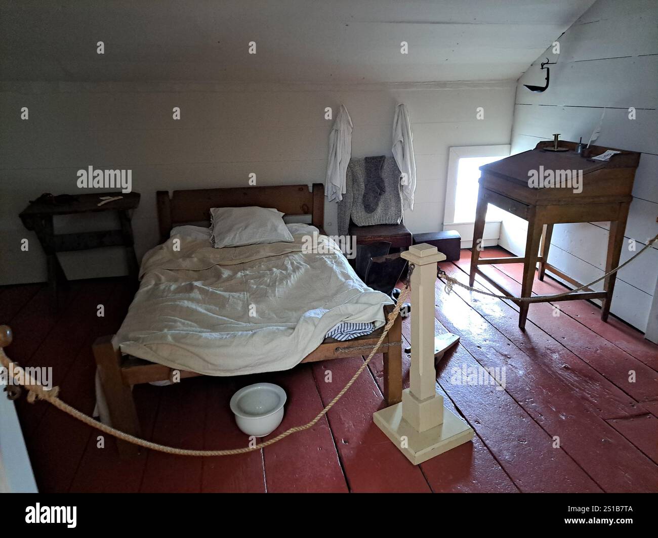 Bedroom inside Heritage Lighthouse at Cape Spear Lighthouse National ...