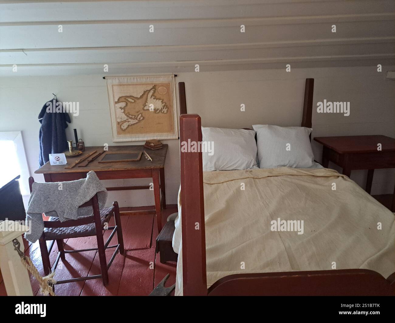 Bedroom inside Heritage Lighthouse at Cape Spear Lighthouse National ...