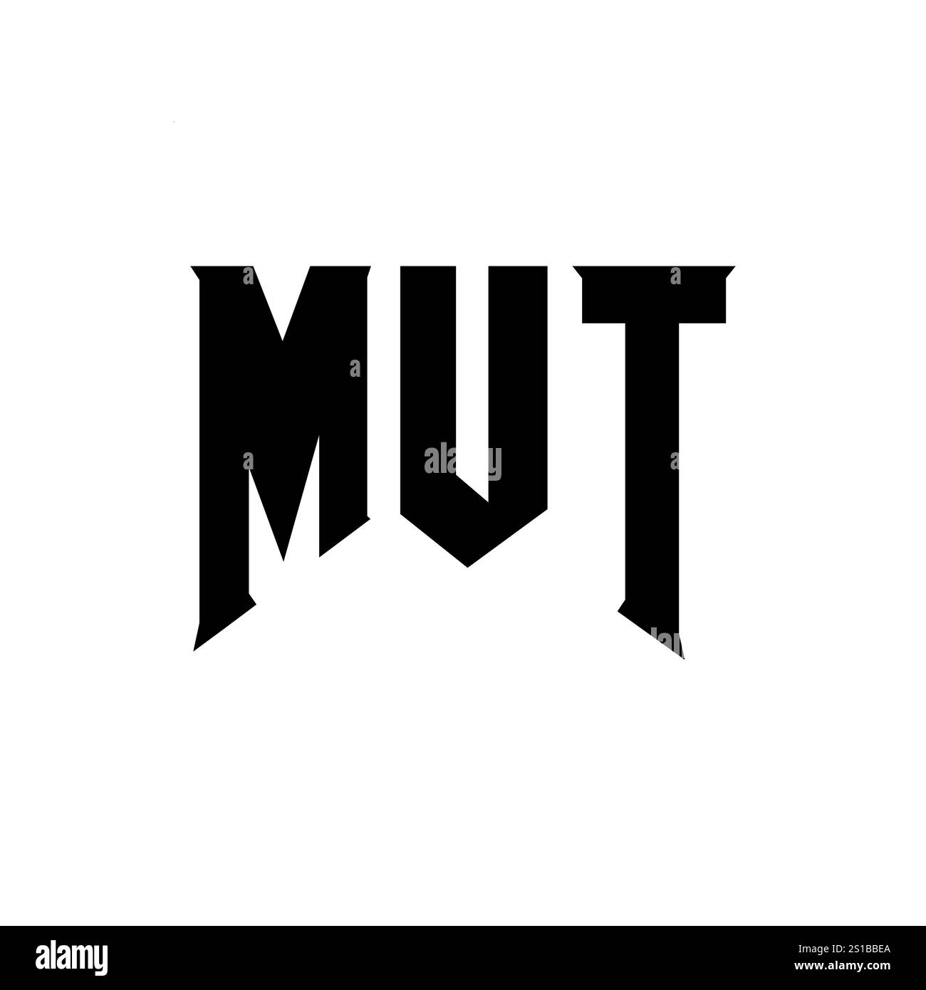 MUT Letter Logo Design For Technology Company MUT Logo Design Black 