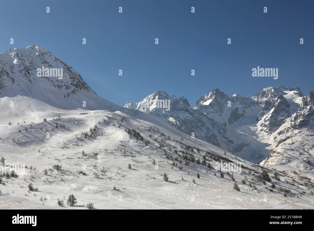 Col Du Lautaret, France. 28th Feb, 2021. The French Alps, covered with ...