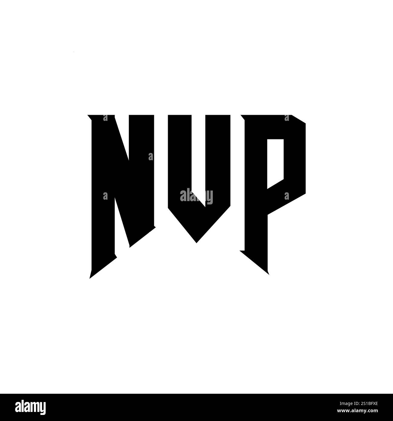 NVP letter logo design for technology company. NVP logo design black ...