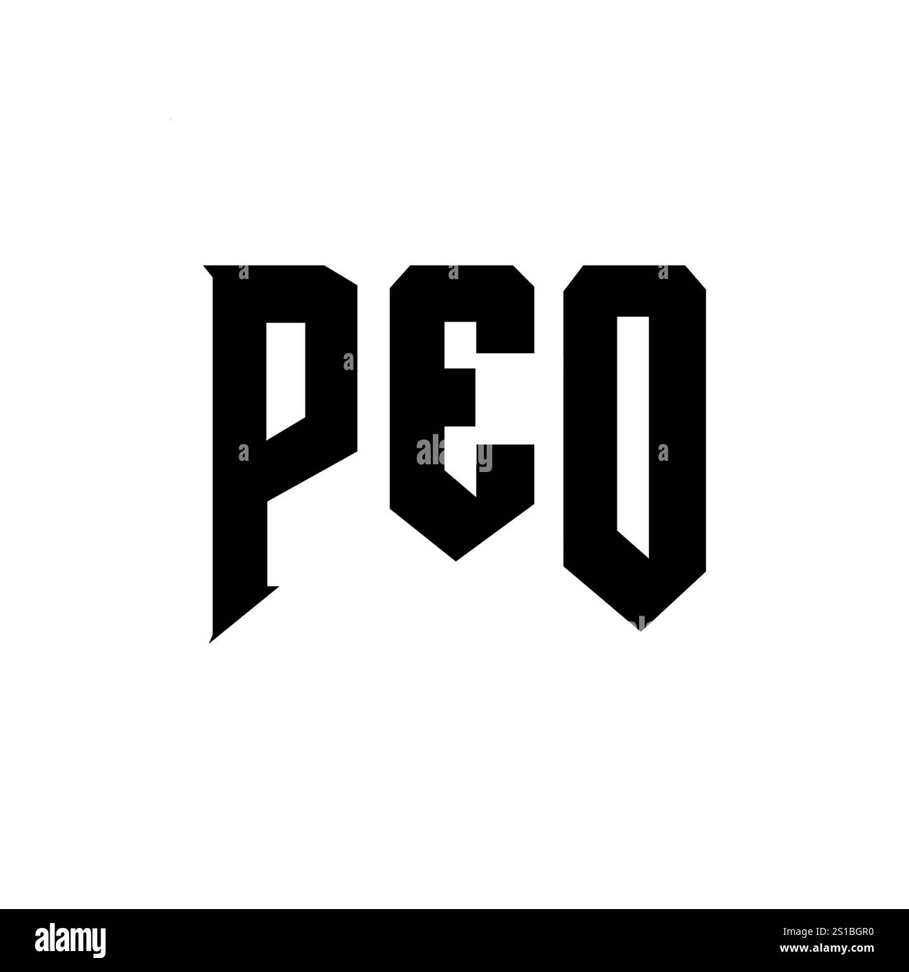 PEO letter logo design for technology company. PEO logo design black ...