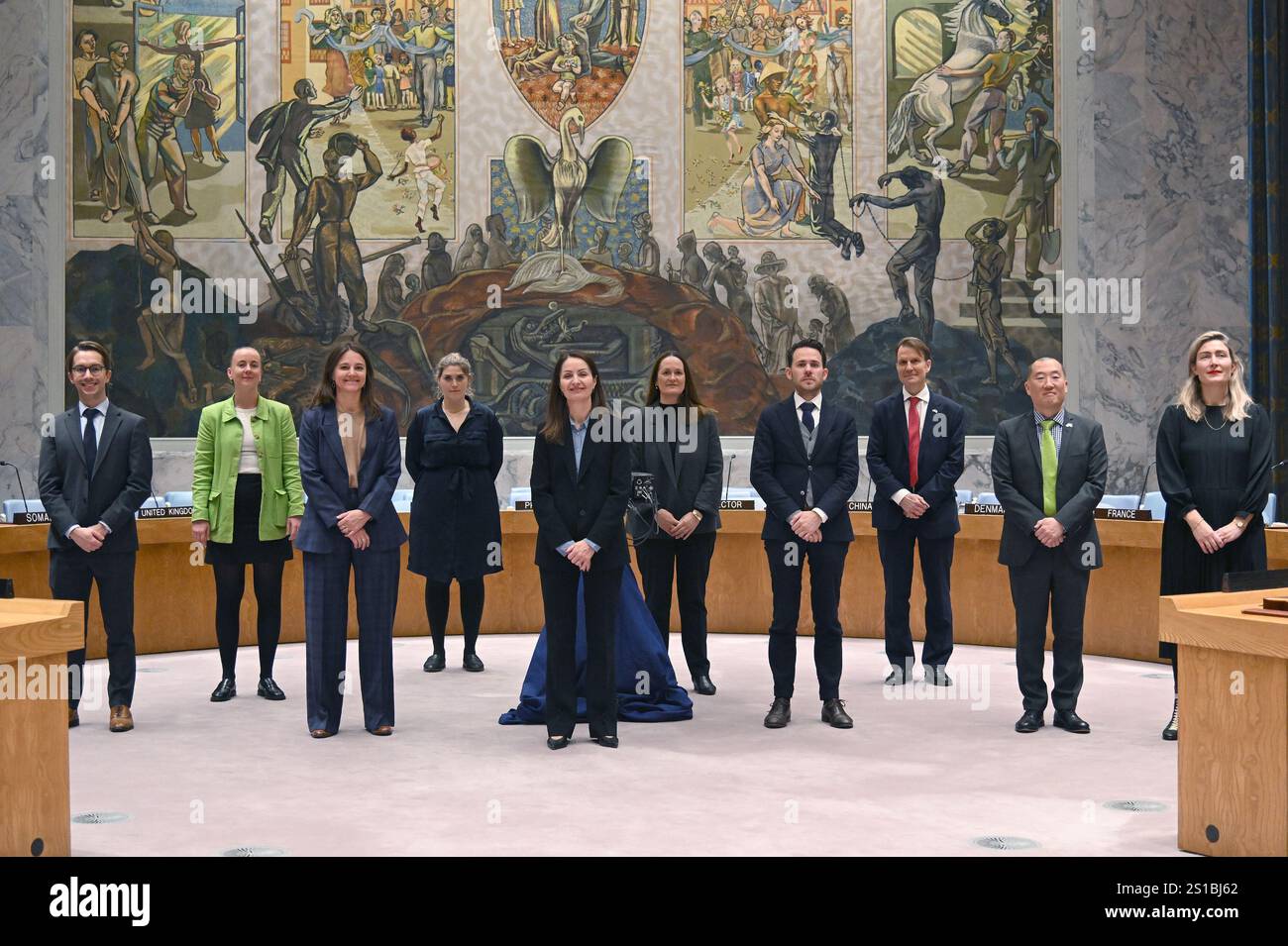 New York, USA. 02nd Jan, 2025. Ambassador Christina Markus Lassen (c