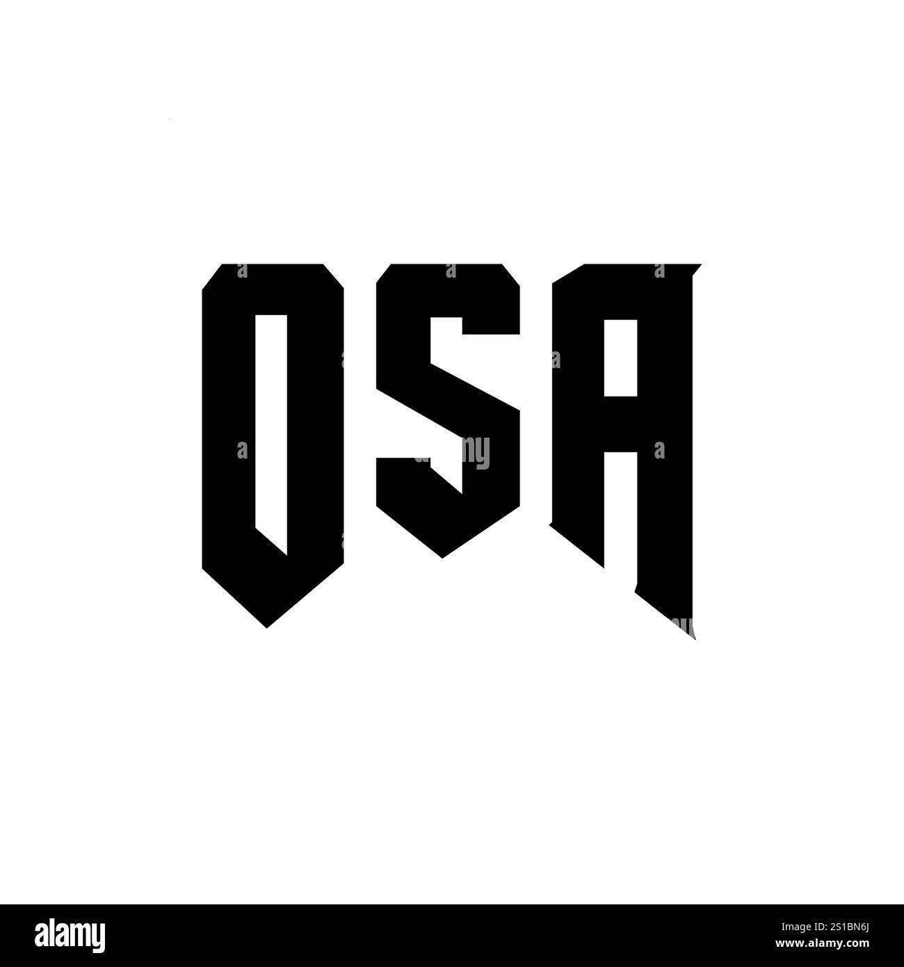 OSA letter logo design for technology company. OSA logo design black ...