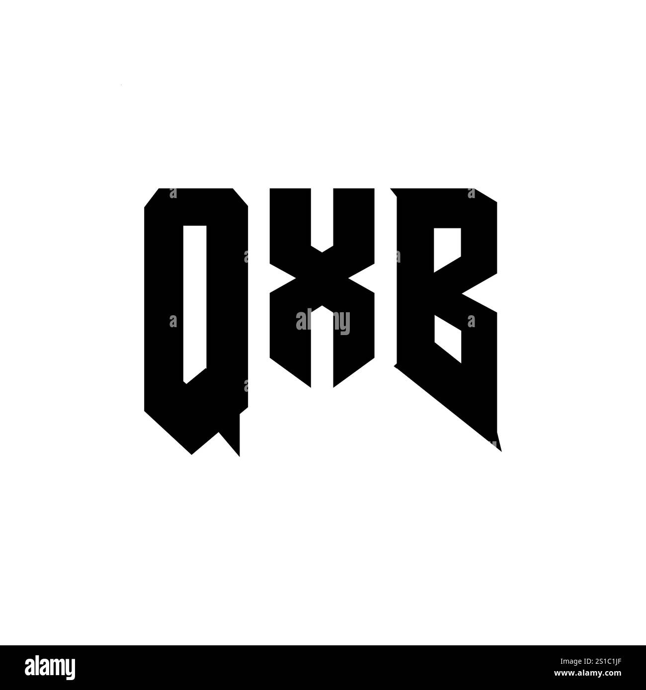 QXB letter logo design for technology company. QXB logo design black ...