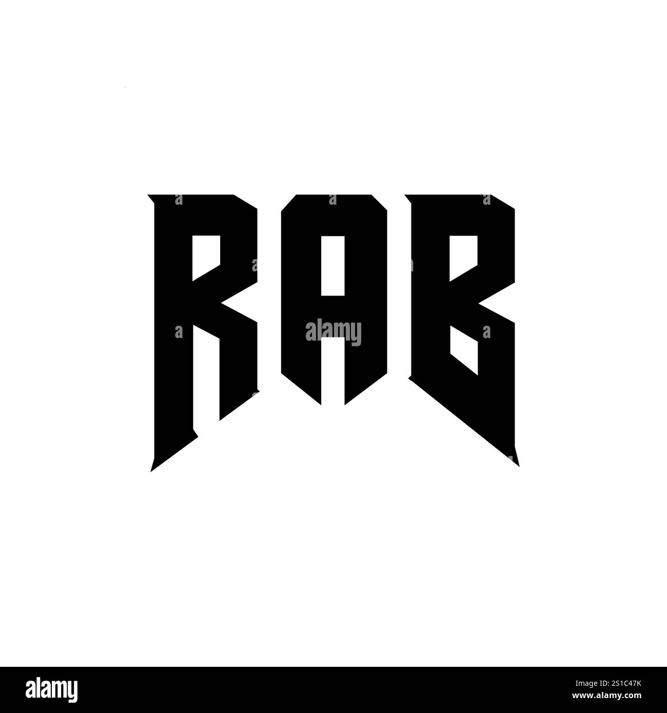 RAB letter logo design for technology company. RAB logo design black ...