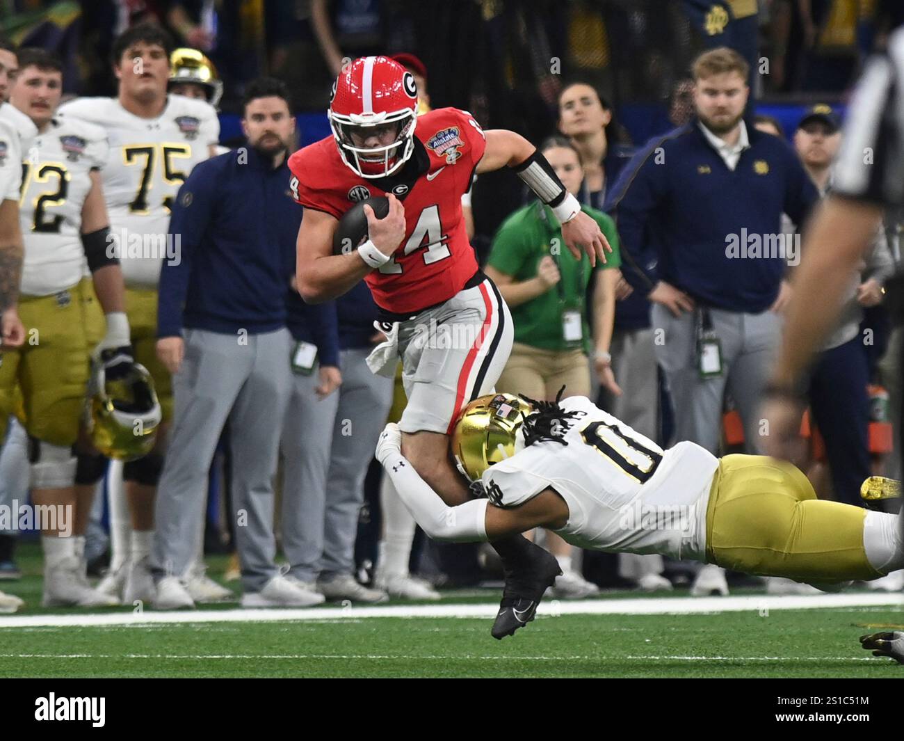 NEW ORLEANS, LA - JANUARY 02: Quarterback Gunner Stockton #14 of the ...