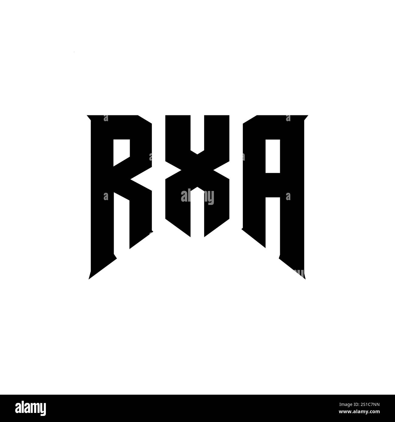 RXA letter logo design for technology company. RXA logo design black ...
