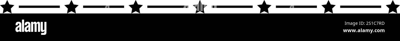 Star divider border frame horizontal line vector shape icon for ...