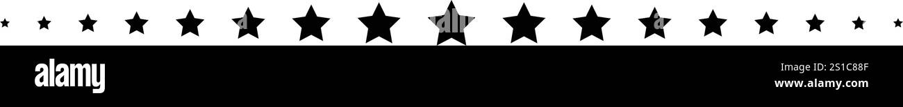 Star divider border frame horizontal line vector shape icon for ...