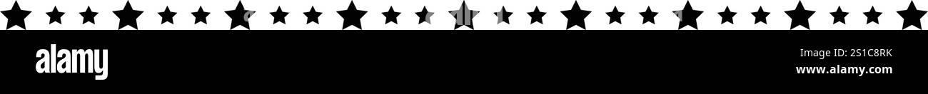 Star divider border frame horizontal line vector shape icon for ...