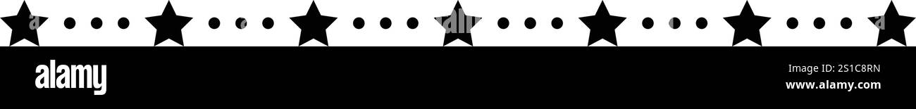 Star divider border frame horizontal line vector shape icon for ...