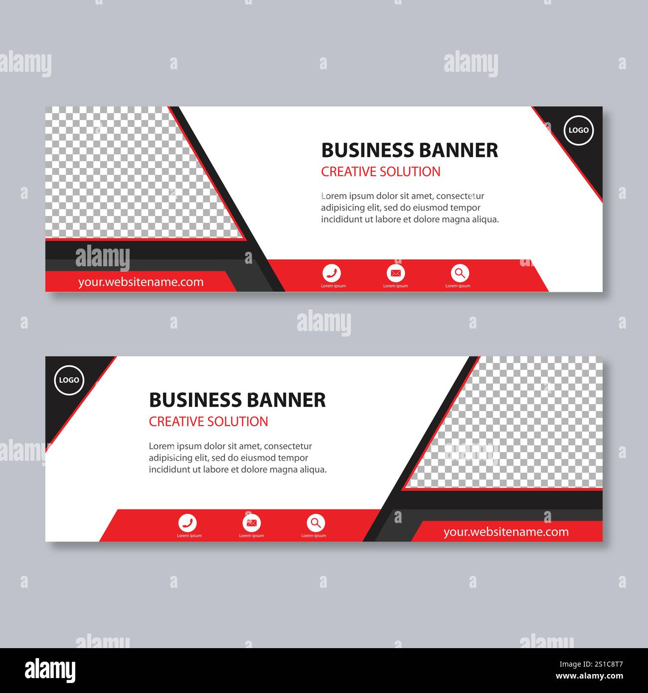 Vector Abstract banner modern web template - Vector Stock Vector
