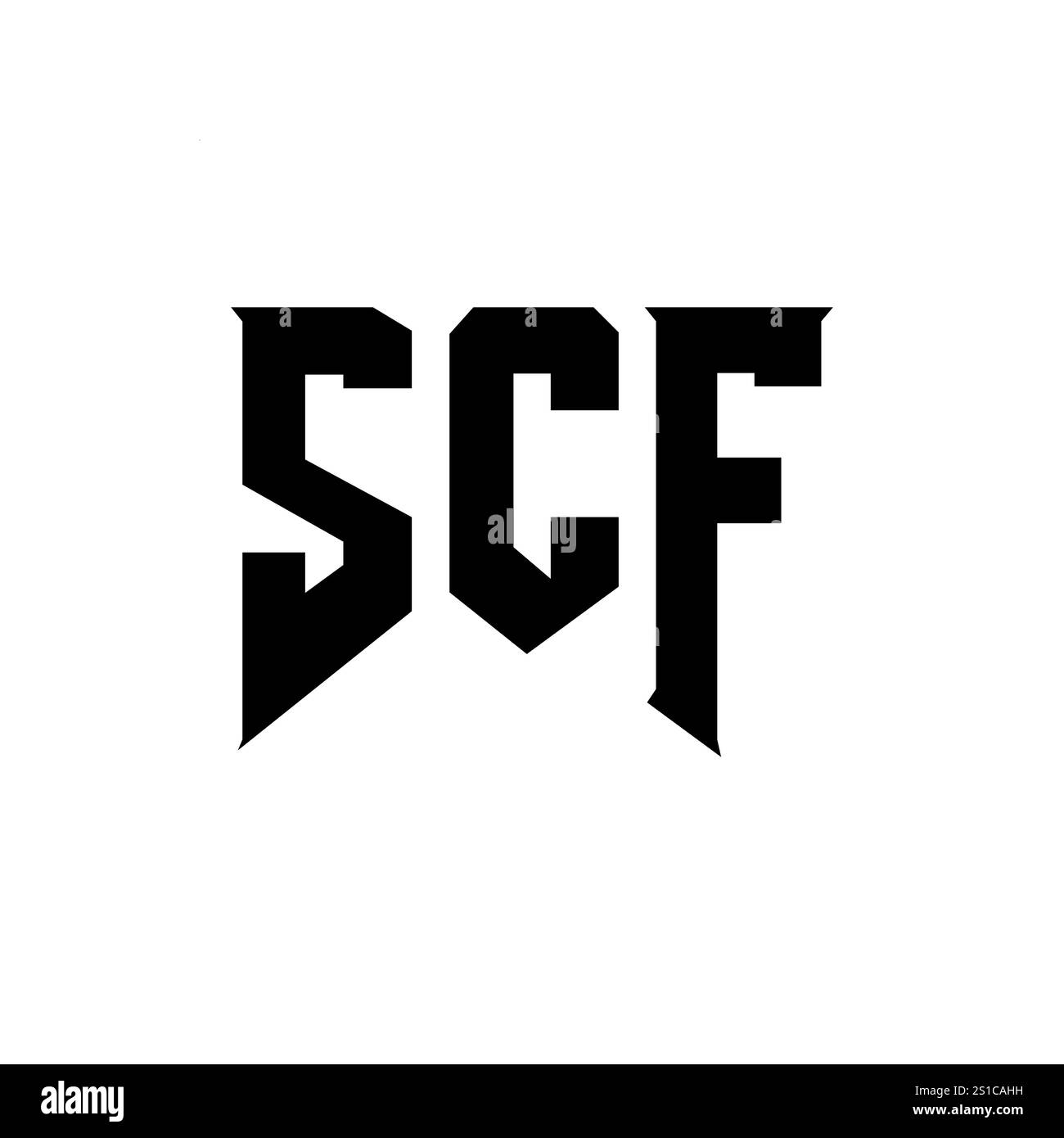 SCF Letter Logo Design For Technology Company SCF Logo Design Black 