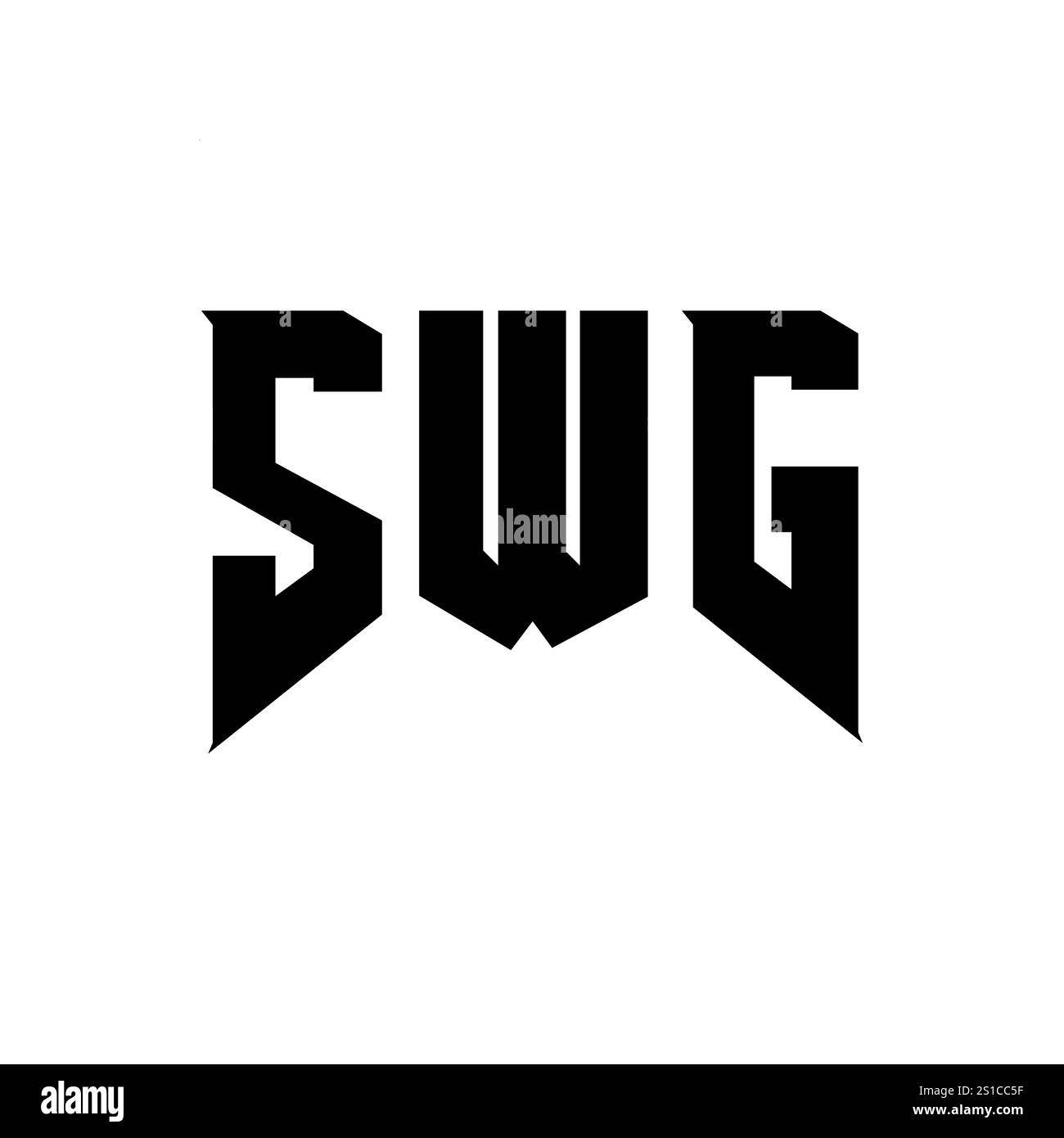 SWG Letter Logo Design For Technology Company. Black SWG Letter Logo Design For Technology Company. Black