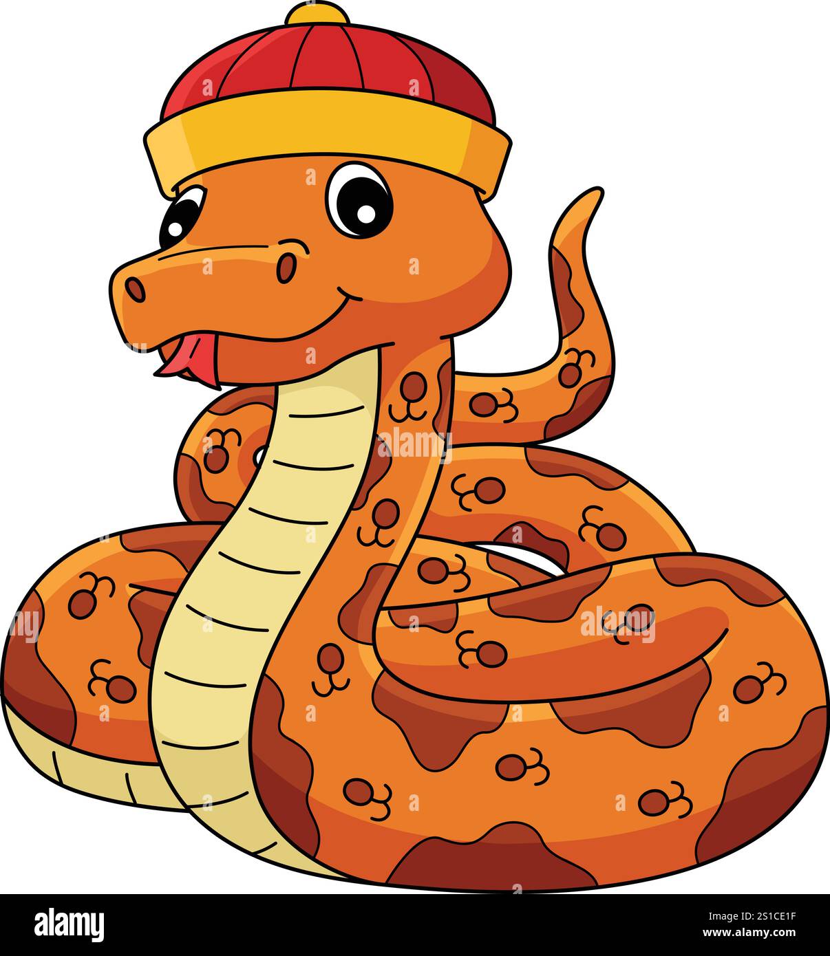 Year of the Snake Cartoon Colored Clipart Stock Vector Image & Art - Alamy