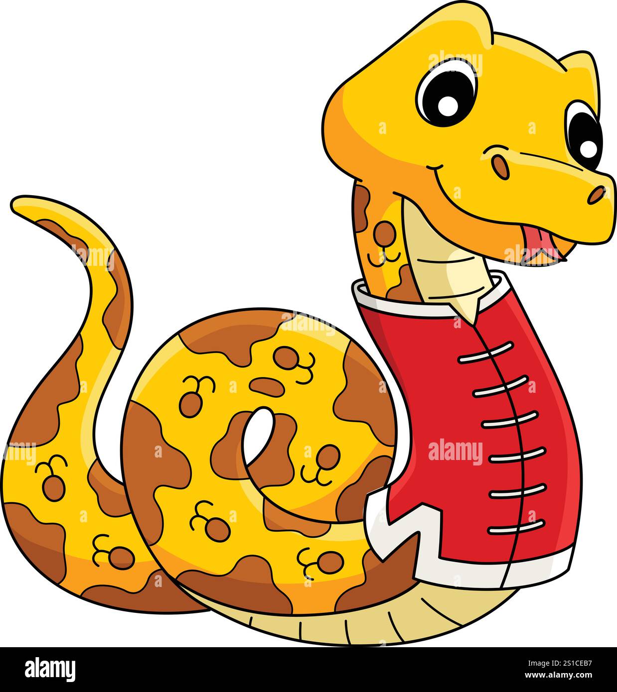 Year of the Snake Cartoon Colored Clipart Stock Vector Image & Art - Alamy