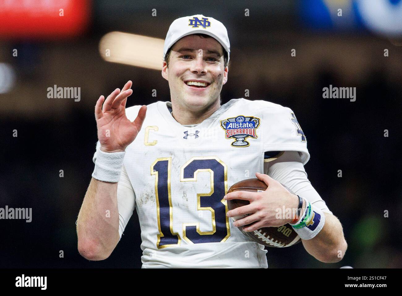 January 02, 2025 Notre Dame quarterback Riley Leonard (13) after NCAA