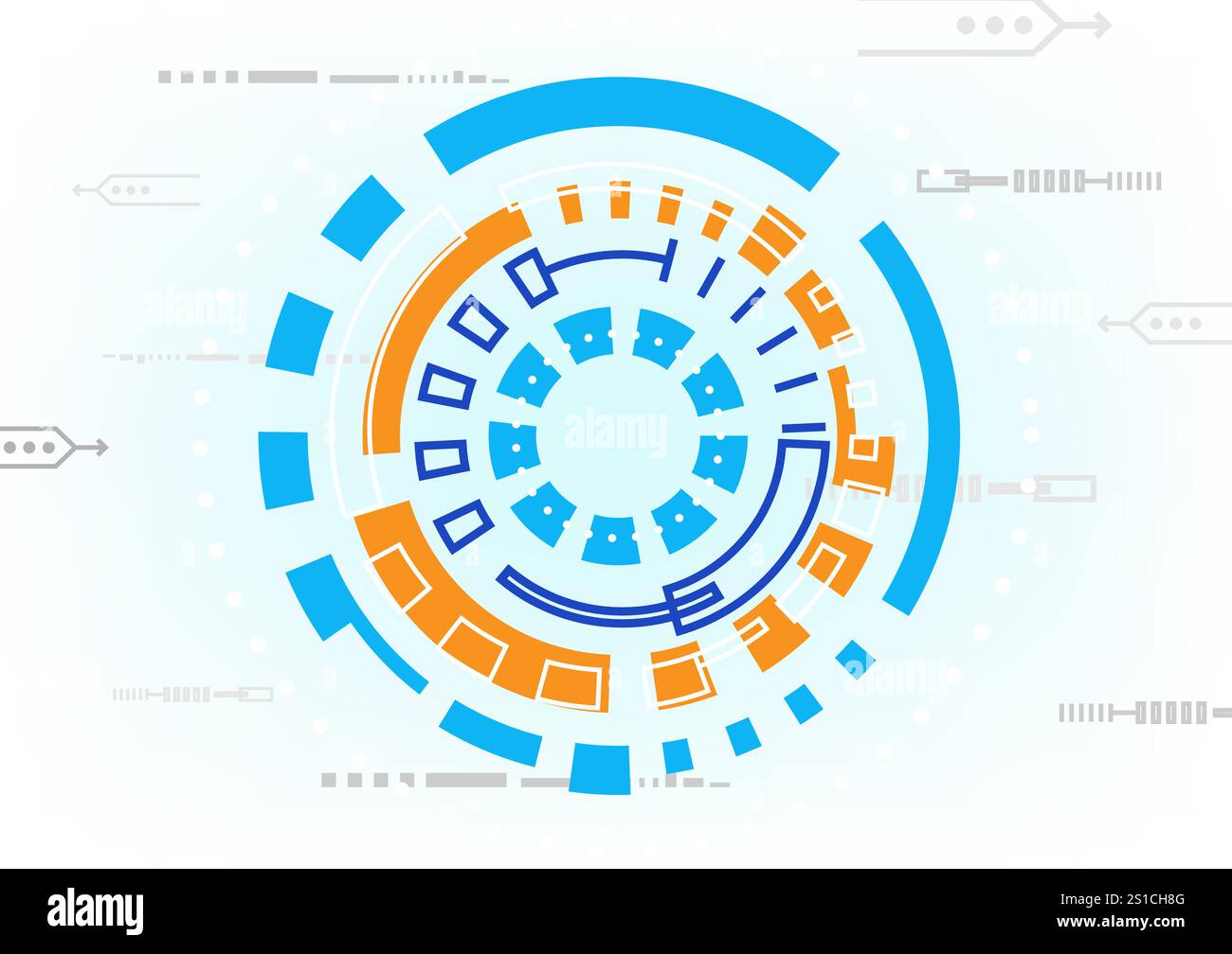 Abstract background with network connection circle, stock vector Stock Vector