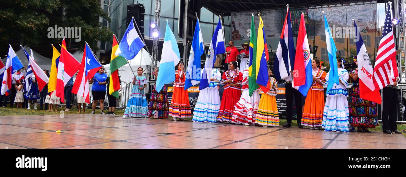Des Moines, Iowa, USA - August 22, 2024: Iowa's Latino Heritage