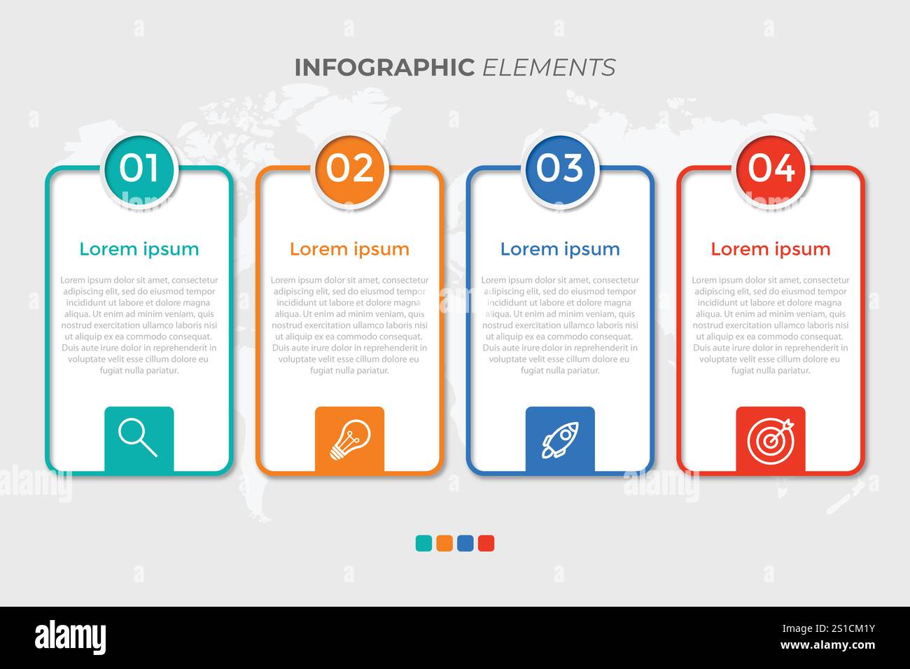 Presentation business infographic template with 4 options Stock Vector