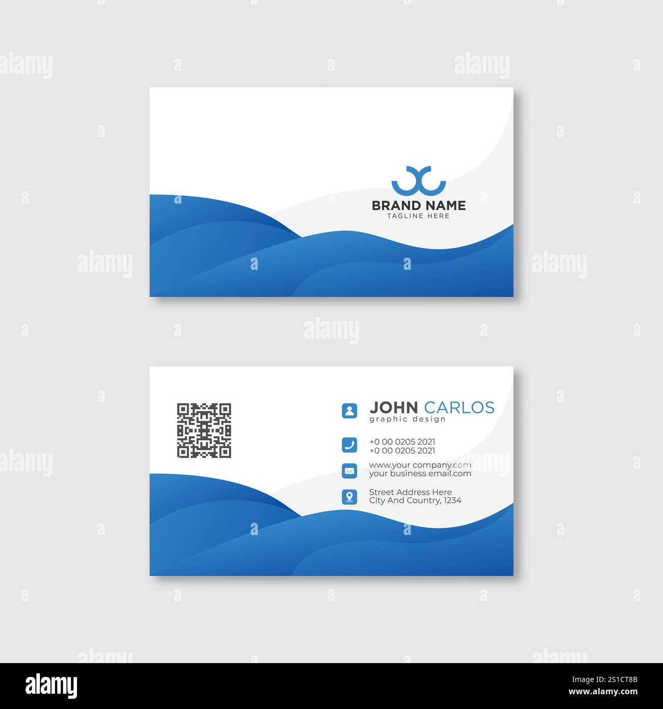 Modern Creative and Clean Business Card Template Stock Vector