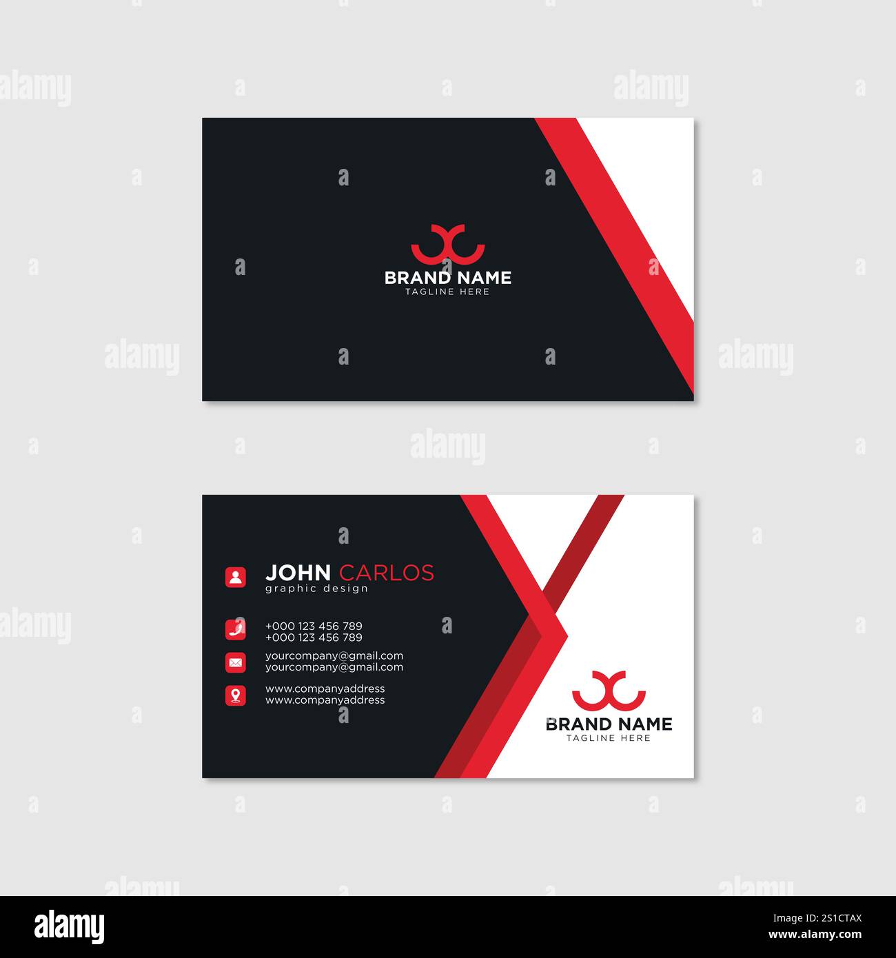 Modern Creative and Clean Business Card Template Stock Vector