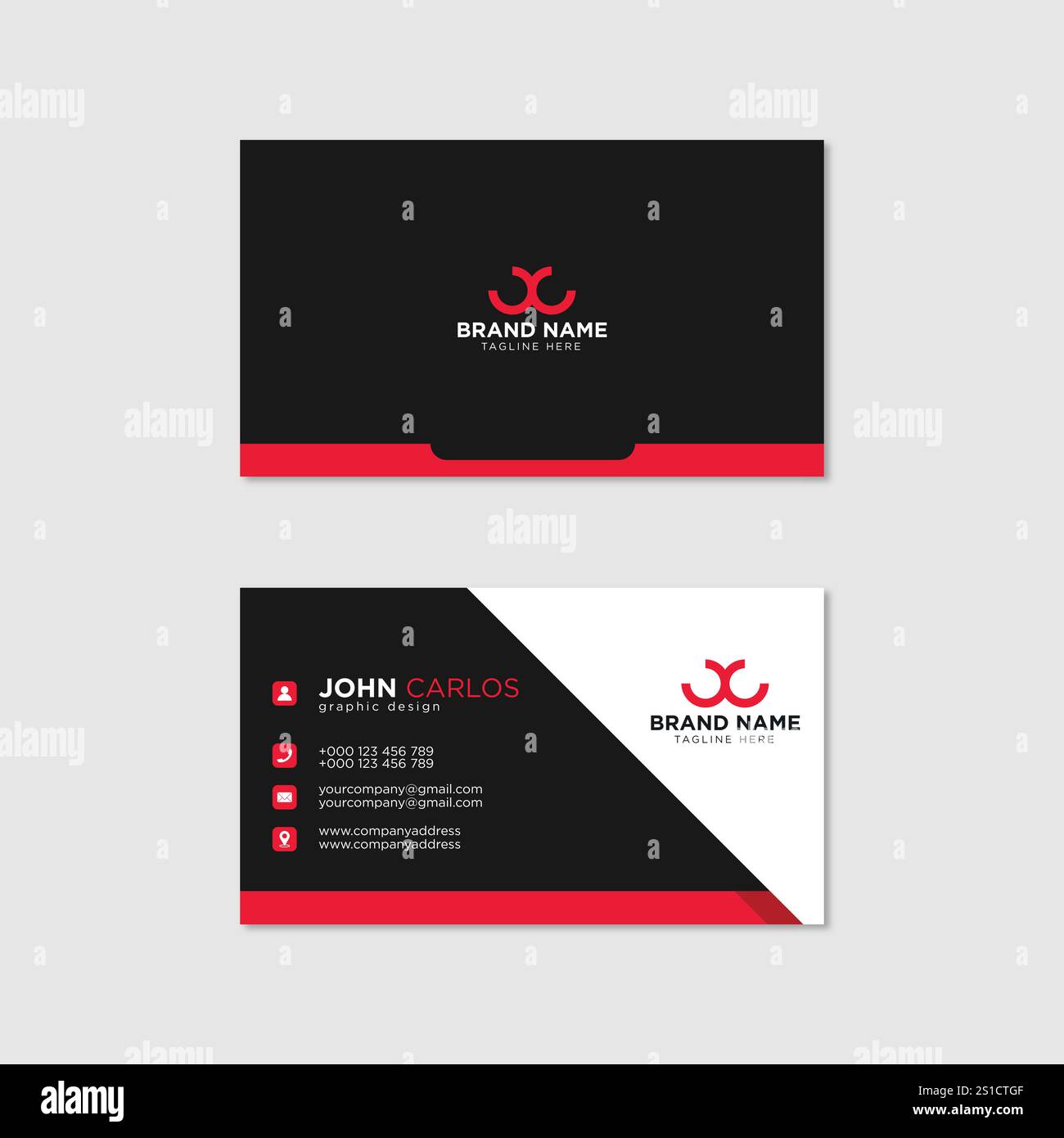Modern Creative and Clean Business Card Template Stock Vector