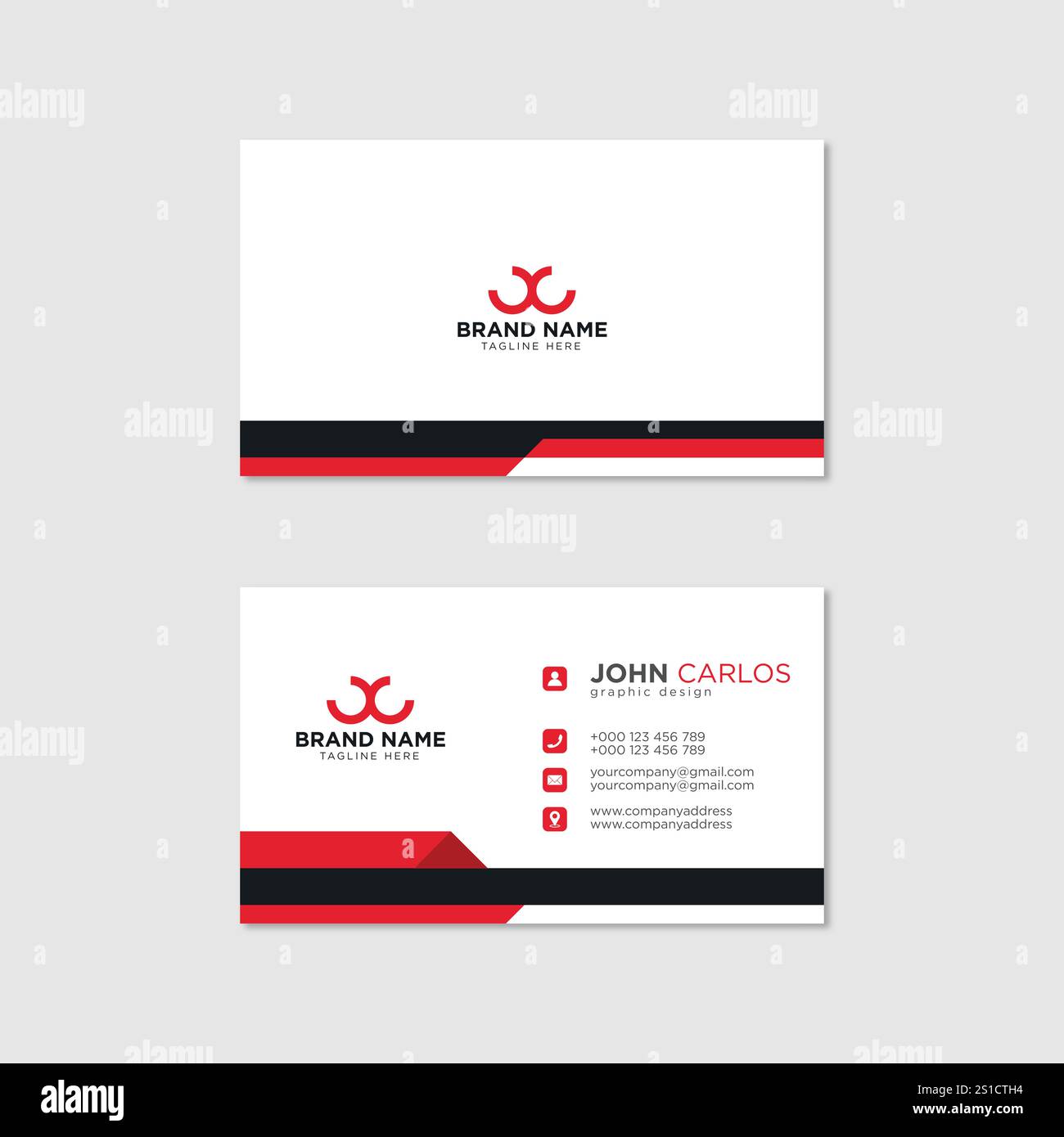 Modern Creative and Clean Business Card Template Stock Vector
