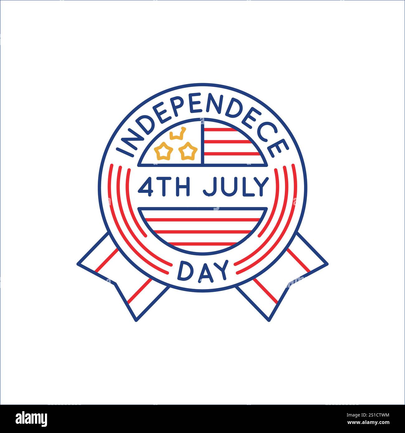 Simple Logo with Independence Day Icon Stock Vector Image & Art - Alamy