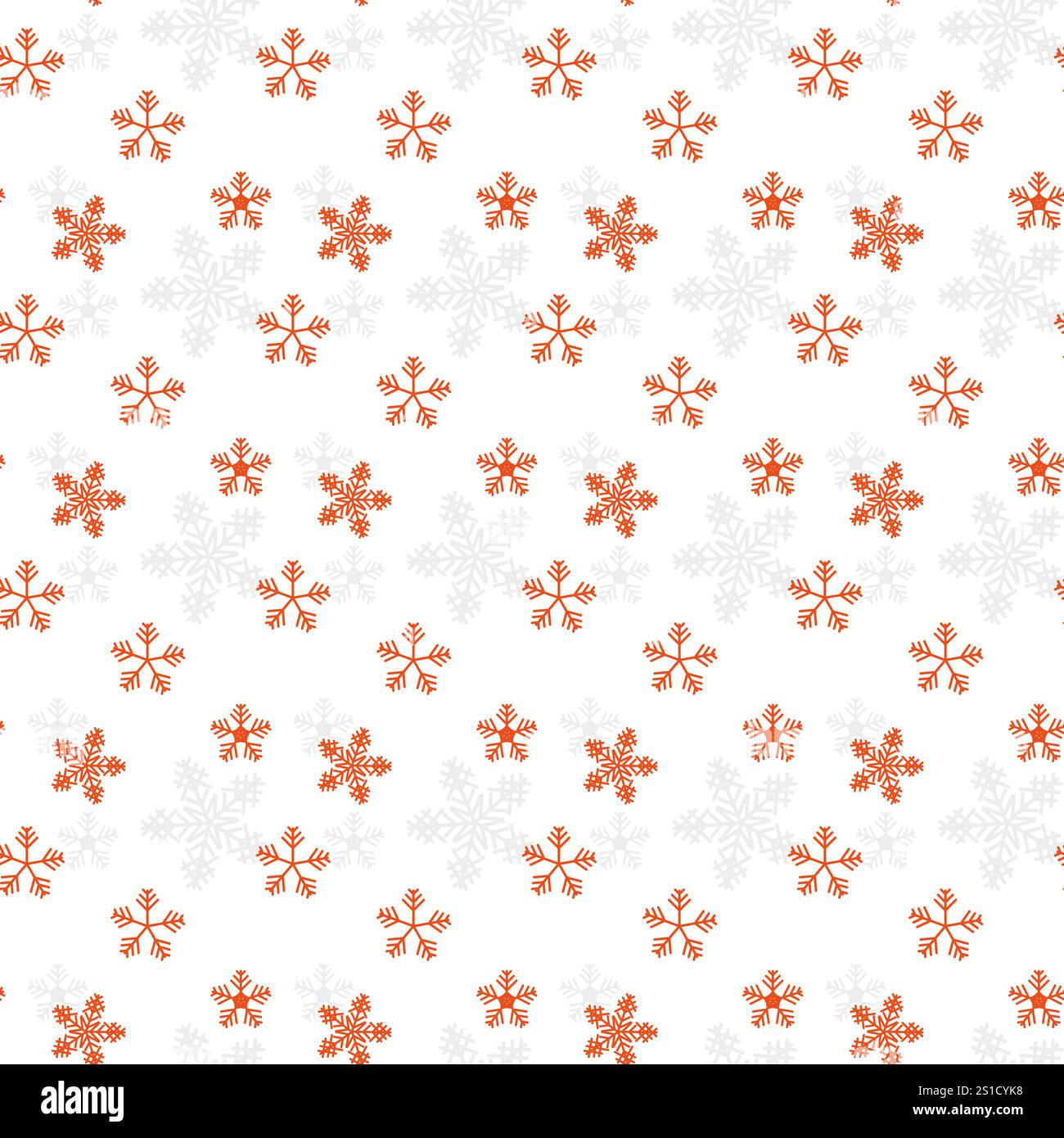 Red snowflakes seamless pattern on white stock vector illustration for ...