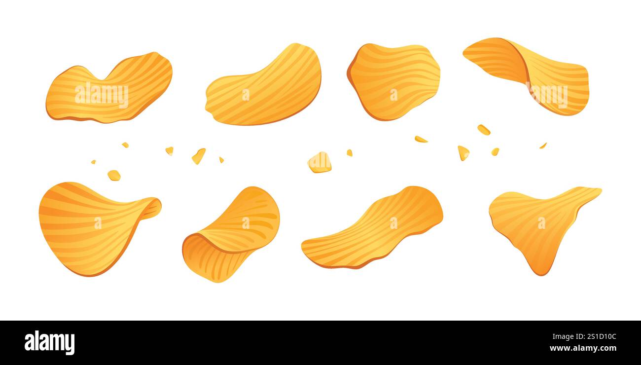 set of potato chips vector element Stock Vector Image & Art - Alamy