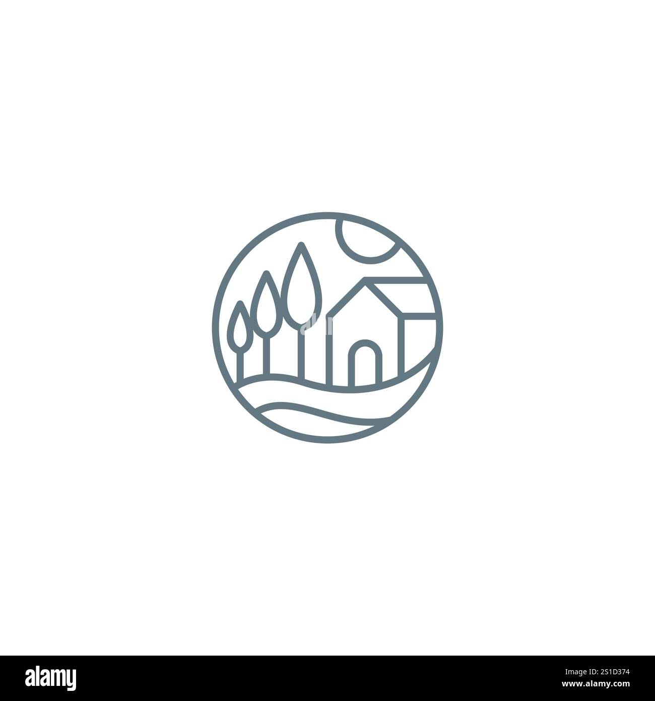 Agriculture Home Logo Vector. Nature Icon Stock Vector