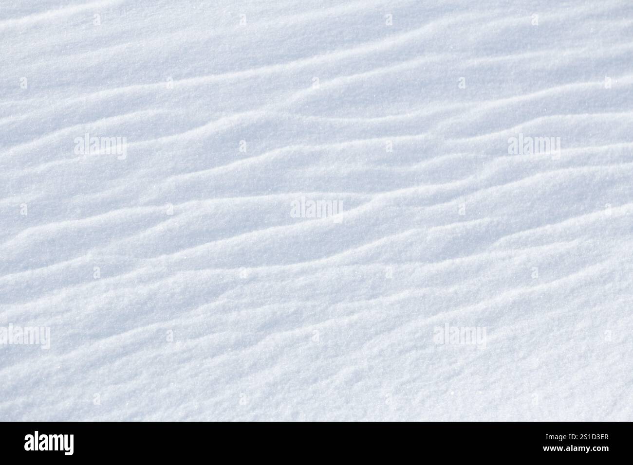 Abstract white winter snow surface wavy line textured background Stock Photo