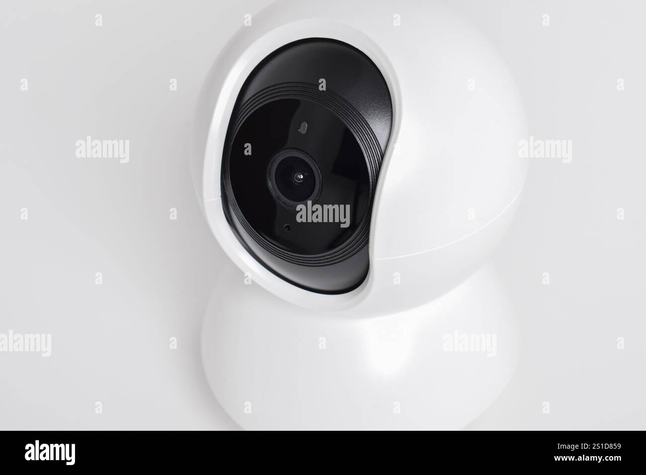 CCTV security camera isolated on white background. Smart home wireless security camera Stock Photo