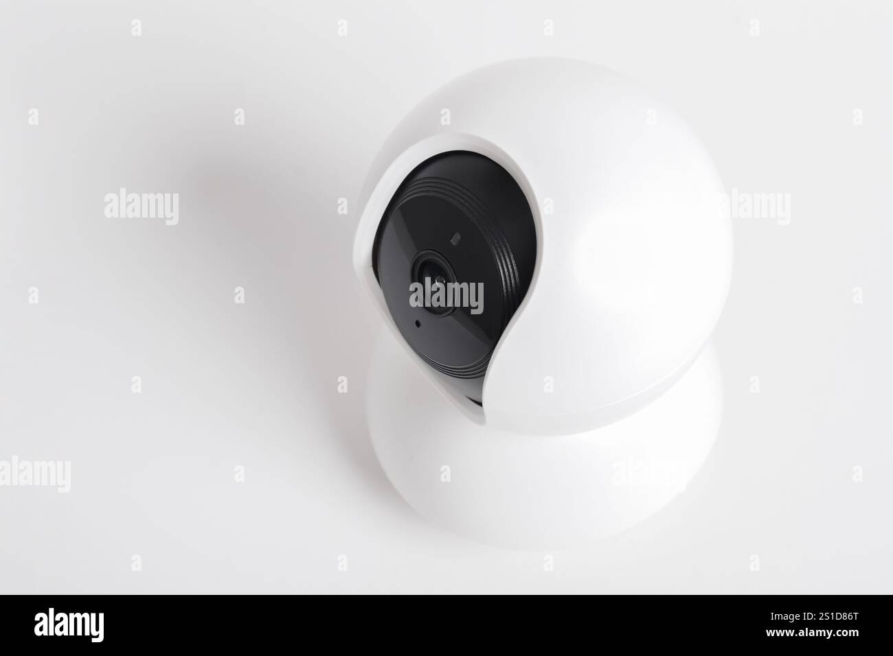 CCTV security camera isolated on white background. Smart home wireless security camera Stock Photo