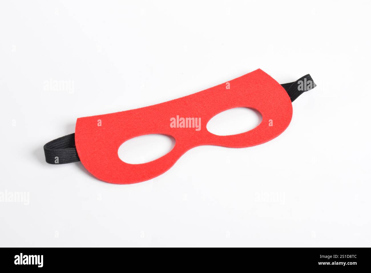 Red Hero Mask Isolated on White background. Stock Photo