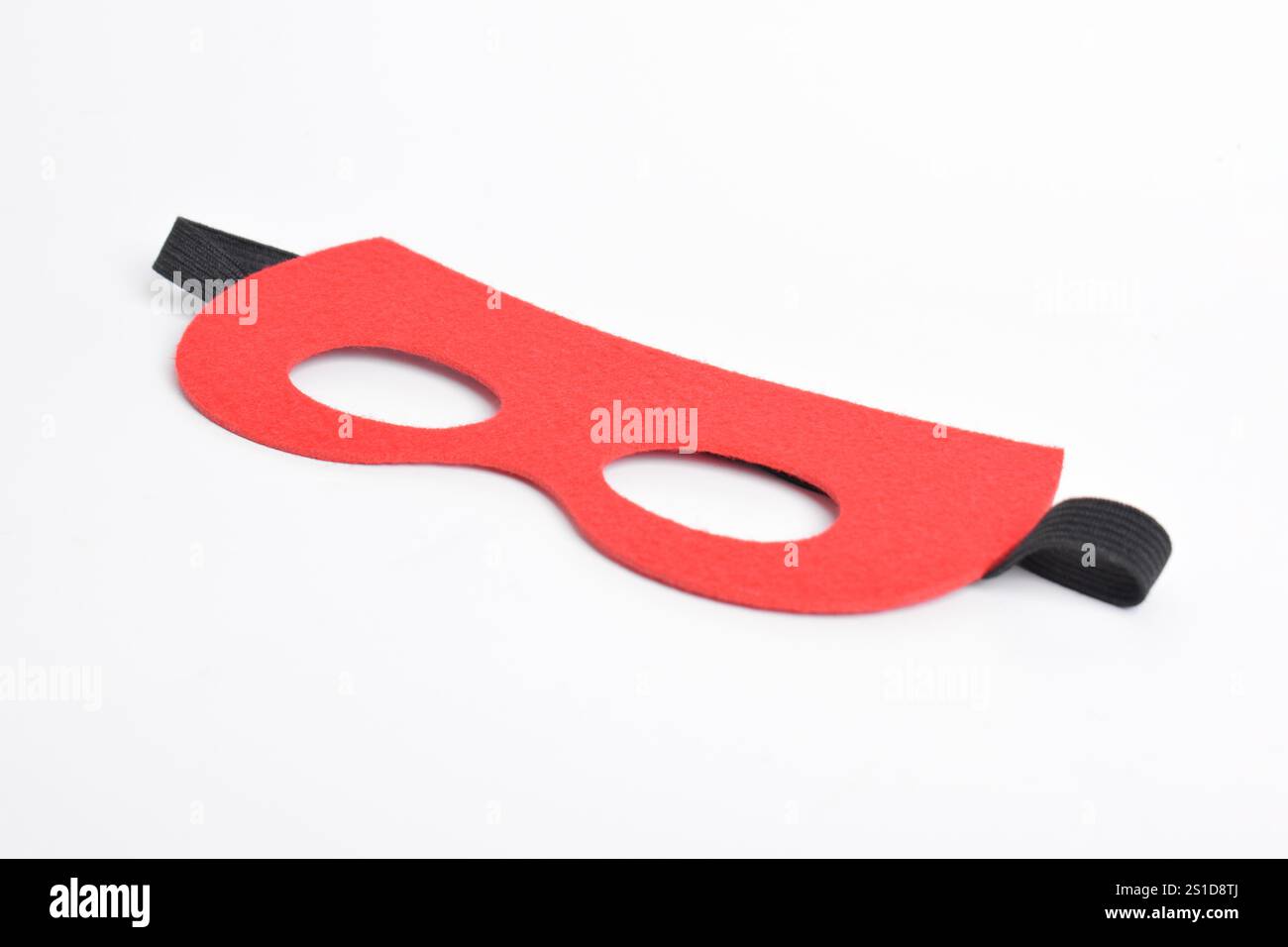 Red Hero Mask Isolated on White background. Stock Photo