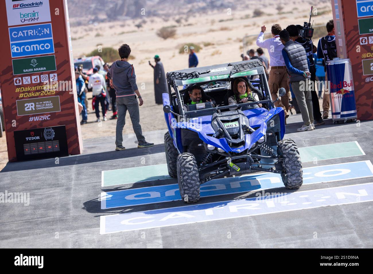 Saudi Next Gen at podium start during the Prologue of the Dakar 2025 on