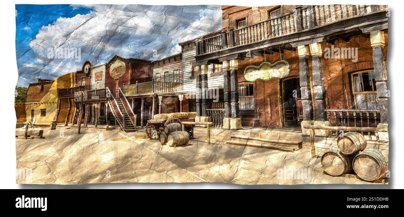 Saloon Far West en bois : 170 pièces