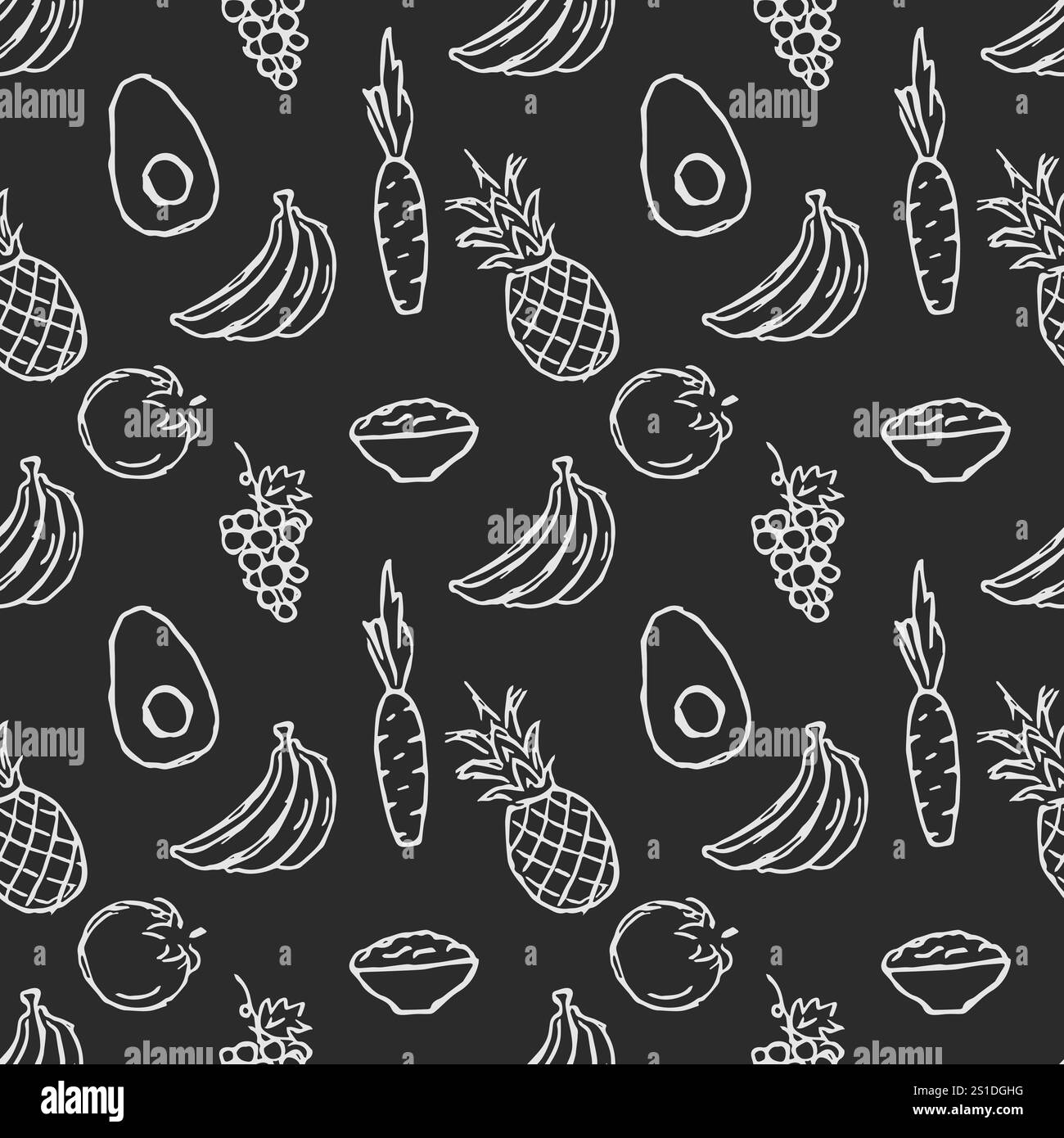 Healthy food pattern. Drawn healthy food background Stock Photo - Alamy
