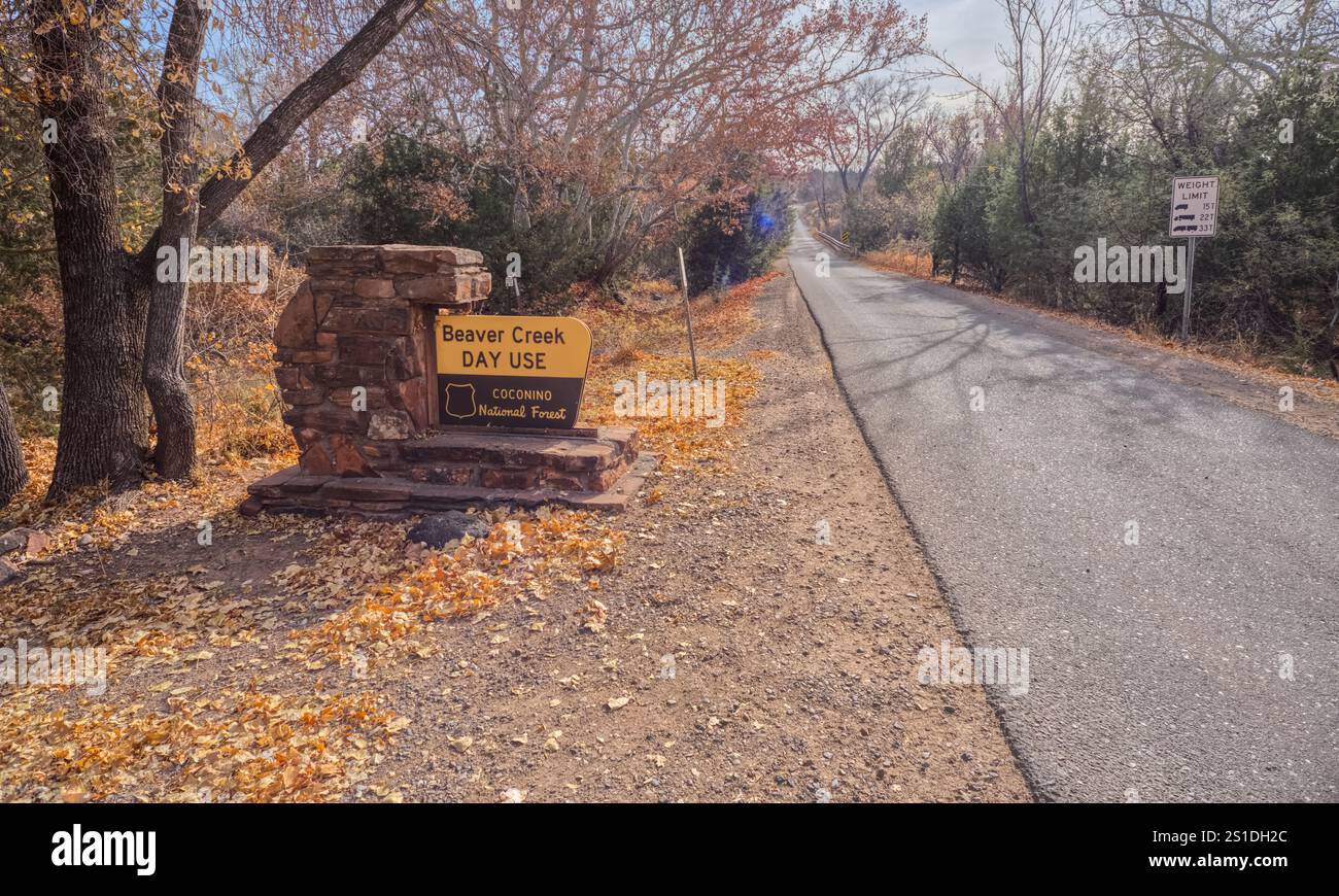 The Entry Sign For The Beaver Creek Day Use Picnic Area In The Coconino the-entry-sign-for-the-beaver-creek-day-use-picnic-area-in-the-coconino