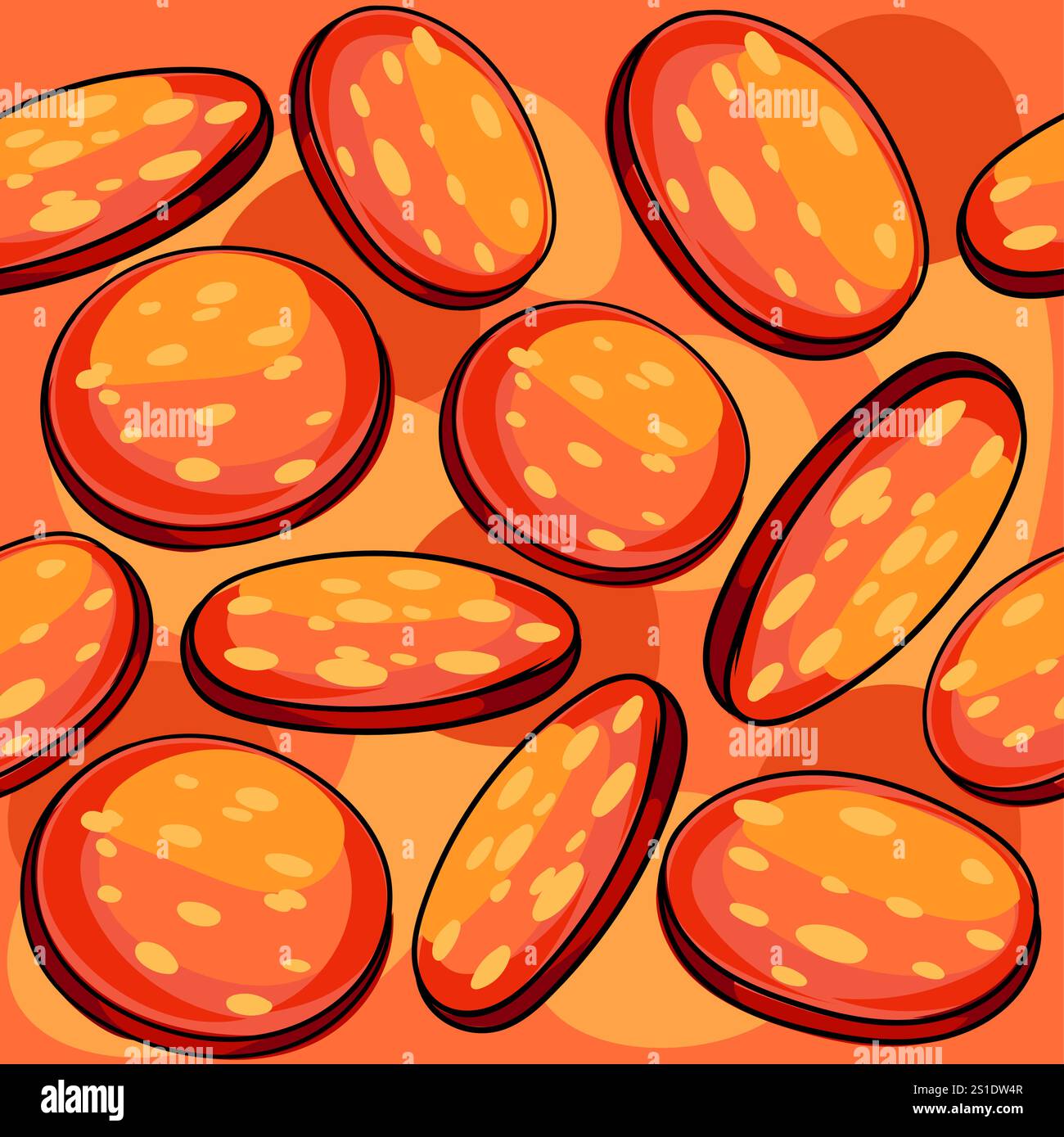 Pepperoni Pattern Plump texture Stock Vector Images - Alamy